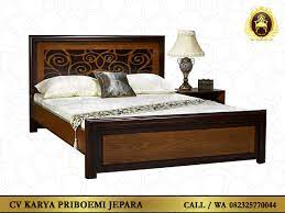 Harga set kamar tidur tergantung dari model,design dan bahannya. Tempat Tidur Jati Modern Vector