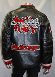 avirex black metallic spider leather jacket jackets