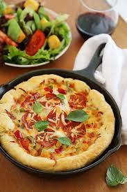 The Comfort Of Cooking Easy Skillet Deep Dish Pizza Deep Dish Pizza Recipe Easy Skillet Cooking