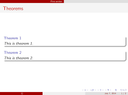 Theorem Numbering In Beamer Tex Latex Stack Exchange