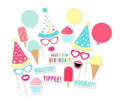 Happy Birthday Photo Booth Props Printable Ice Cream Party Photo Booth Props Birthday Party Props Etsy Photo Booth Props Birthday Birthday Party Props Birthday Photo Booths