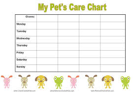 Reward Charts For Pet Care
