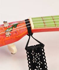 The clever twist in the loop holds the ukulele up and snug against your body. Ukes Make You Happy Handmade Straps