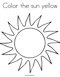 1216 x 1668 file type: Color The Sun Yellow Coloring Page Twisty Noodle