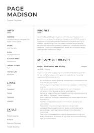 project engineer resume & writing guide