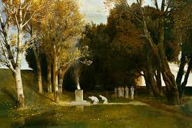 ¿por qué deciden ir allá? Arboleda Sagrada Arnold Bocklin En Reproduccion Impresa O Copia Al Oleo Sobre Lienzo