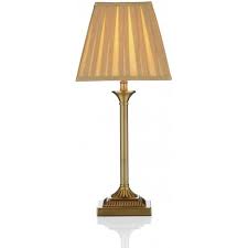 13 antique brass bedside table lamp w/ led bulb champagne bedroom ul. Dar Lighting Tay4075 X Taylor Single Light Antique Brass Table Lamp With Gold Shade Castlegate Lights