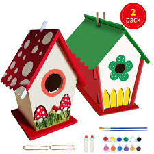 Jun 17, 2020 · get the full tutorial from mum in the mad house. Crafts For Kids 2 Pack Diy Bird House Kit Birdhouse To Paint And Decorate For Kids Arts And Crafts Wooden Arts For Girls Boys Buy Diy Bird House Birdhouse To Paint
