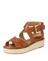 Michael Michael Kors Darby Leather Flatform Espadrille Sandals Michaelmichaelkors Shoes Zapatos Ropa Compras