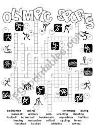 Click to view full image! Olympic Sports Crossword Esl Worksheet By Me Fig