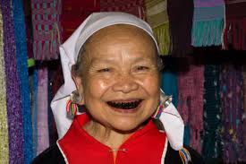 MAE HONG SON, THAILAND -NOVEMBER 12:Lahu Old Woman With Black Teeth Because  Of Chewing Herbs. The Lahu Tribes Are A Minority Of Thailand Surviving With  Opium Cultivation In Mae Hong Son, Thailand