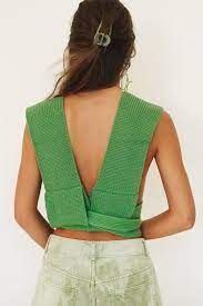 Discover fashion and beauty online with yesstyle! Best Of Paris Knit Tie Top Green Verge Girl
