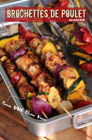Recette Des Brochette De Poulet A La Sauce Bbq Rhum Vieux Brochette Poulet Recettes De Cuisine Poulet