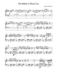 Panic At The Disco The Ballad Of Mona Lisa Lyrics Print And Download In Pdf Or Midi The Ballad Of Mona Lisa Panic At The Disco Free Sheet Music For Piano Made By Hip Ballad Teaching Music Free Sheet Music