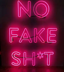 Bright Pink Neon No Fake Sh T Sign Neon Signs Neon Quotes Neon Signs Quotes
