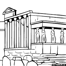 Acropolis Of Athens Greece Coloring Page Ancient Greek Architecture Architecture Facts Greek Revival Architecture