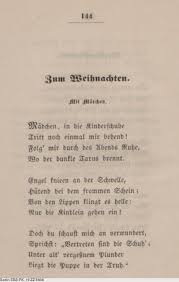 Weihnachten ist eine sehr schöne zeit, sie soll euch bringen freude, glück und zufriedenheit. Deutsches Textarchiv Storm Theodor Gedichte Kiel 1852