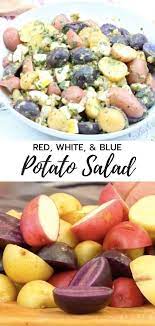 Red White And Blue Potato Salad Recipe Healthy Summer Recipes Clean And Delicious Potato Salad
