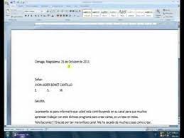 Leccion 2 Crear Carta En Word Youtube