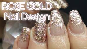 Romantic diva nails | pink roses and lace cut out nail art design tutorial. Rose Gold Nail Art Design Featuring My Rose Gold Mix And Princess Cover Acrylic Youtube