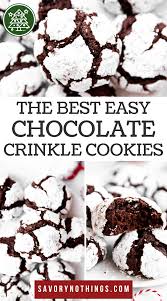Chewy Chocolate Crinkle Cookies In 2020 Chocolate Crinkle Cookies Easy Baking Recipes Chocolate Crinkles