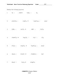 Download our balancing chemical equations worksheets to learn more about the topic. Balancing Equations 25 Pdf