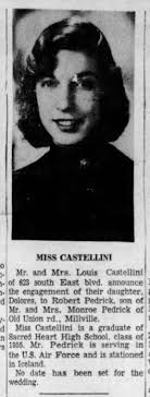 Miss Castellini engaed to Robert Pedrick, the Daily Journal Vineland NJ 15  Sep 1955