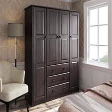 Furniture fancy wardrobe armoire for wardrobe organizer idea pertaining to solid wood wardrobe closets. 100 Solid Wood Family Wardrobe Armoire Closet 5966 By Palace Imports Java 60 W X 72 H X 21 D 3 Clothing Rods Included