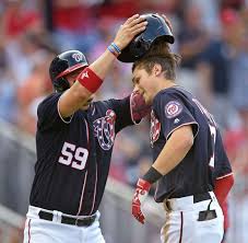 Kristen harabedian aka kristen turner is the pretty wife of mlb player trea turner. Helmet Hair Trea Turner Right Celebrates His Two Run Home Run With Washington Nati Washington Nationals Baseball Nationals Baseball Washington Nationals