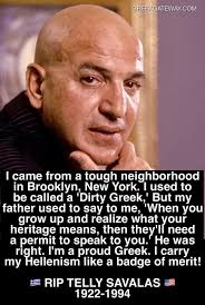 Happy Birthday to Telly Savalas, born today in 1922.