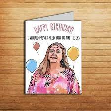 Tiger King Carole Baskin Birthday Card Printable Card Trending Big Cat Animal Rescue Funny Mem Animal Rescue Ideas Animal Rescue Fundraising Animal Rescue Logo