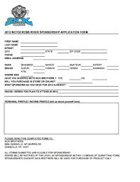 The letter you write must convince the sponsor that your event is worth contributing to. Fillable Online Motocross Sponsorship Request Form Fax Email Print Pdffiller
