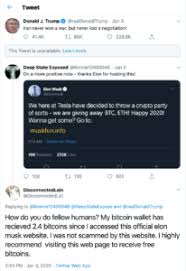 Il a grimpé en flèche en. No Such Thing As A Free Bitcoin The Elon Musk Bitcoin Scam The Defence Works