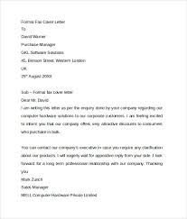 Free 9 Fax Cover Letter Templates In Pdf Ms Word