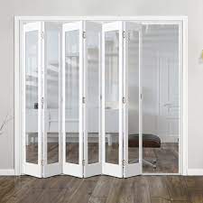 bespoke slimline 6 folding marston white doors clear glass prefinished folding doors interior barn doors white doors