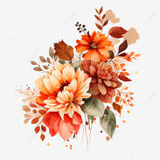 Watercolor Autumn Flowers, Autumn ...