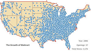 Este cactus se encuentra generalmente en los andes, no obstante. This Depressing Animated Map Shows Walmart Taking Over America Grist
