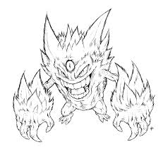You can find here 112 free printable coloring pages of most popular pokemons for boys, girls and adults. Mega Gengar Inks By Edcomics On Deviantart