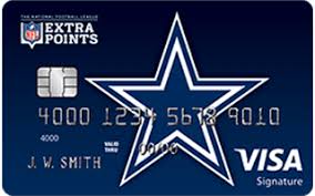 When you use your nfl extra points credit card to purchase game tickets from any participating nfl team ticket office, you will be eligible for a 0% promotional apr for 6 the nfl extra points visa signature card is issued by barclays bank delaware pursuant to a license by visa usa incorporated. Dallas Cowboys Credit Card Review 2021 Finder Com