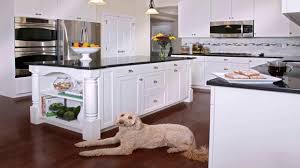 white kitchen cabinets with black