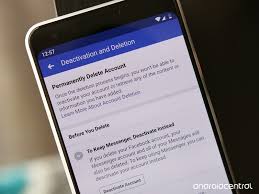You can delete account or temporarily disable your instagram account. How To Delete Your Facebook Account Android Central