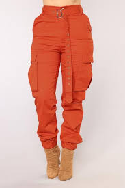 Black And Orange Cargo Pants Corinne Cargo Pants Orange Cargo Pants Pants Fashion