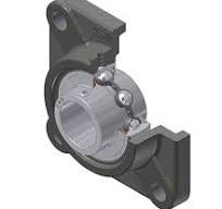 Flange Mount Bearing Unit - Stainless Steel, Four-Bolt Flange, Food Grade