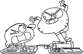 Nice Gumball And Darwin Noo Coloring Page Coloring Pages Gumball Cartoon Coloring Pages