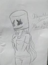 This line should be the same length as the one on the left. Marshmello Drawing Easy Full Body Novocom Top