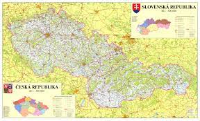 Turistická mapa slovenska v mierke až do 1:25.000. Nastenne Mapy Nastenna Mapa Cesko A Slovensko Cestna Siet 110x160cm Lamino Listy Www Worldmaps Sk