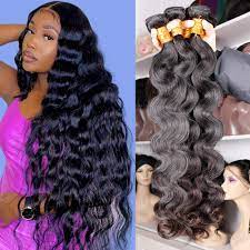 Home hair bundles with closure bundles with lace closure 3 bundles and a closure peruvian discount hair weave straight 3 bundles with cheap silk base closures. Dfx Hair Body Wave Human Hair Bundles Natural Black Color Virgin Brazilian Hair Weave Bundles On Sale Wavy Hair Extensions 20 22 24 26 Body Wave 4 Bundles Buy Online In United