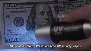 Uv pro plus is the most advanced ultraviolet light available for easy detection of counterfeit money, fraudulent ids, fake credit cards, and much more. Dri Mark Uv Light Counterfeit Bill Detector Uvproplus B Reviews Youtube