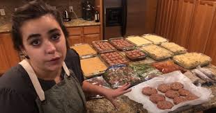 Young homesteader shows how she makes 26 easy freezer meals “from scratch”  in one afternoon