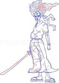 How To Draw Afro Samurai, Step By Step, Drawing Guide, By Dawn - Dragoart